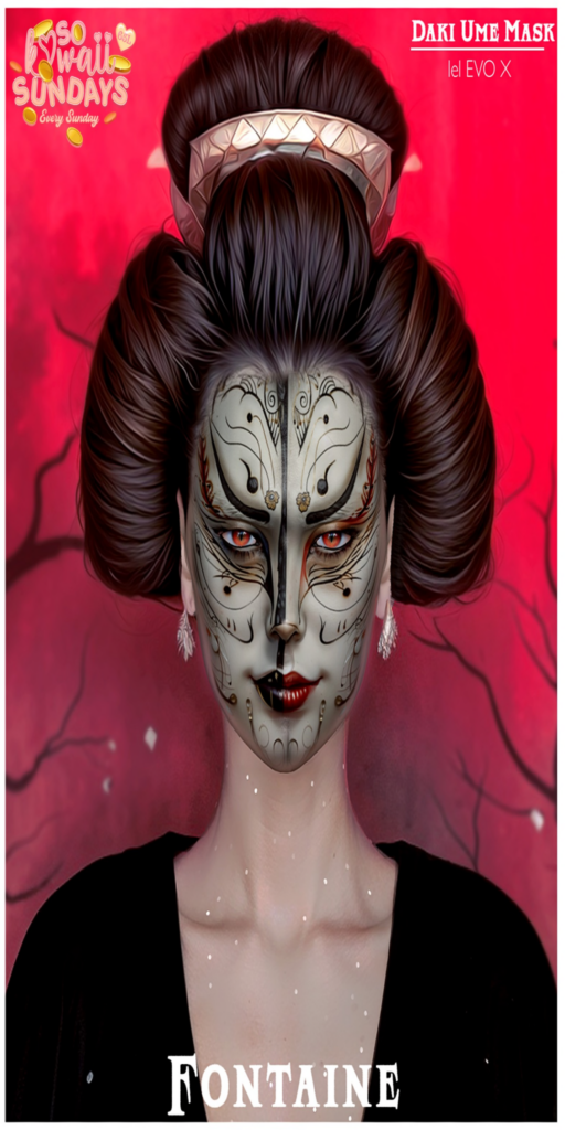 Daki Ume Mask - EvoX	&lt;a href=&quot;https://maps.secondlife.com/secondlife/VELOUR/66/140/83&quot; target=&quot;_blank&quot;&gt;Teleport&lt;/a&gt;