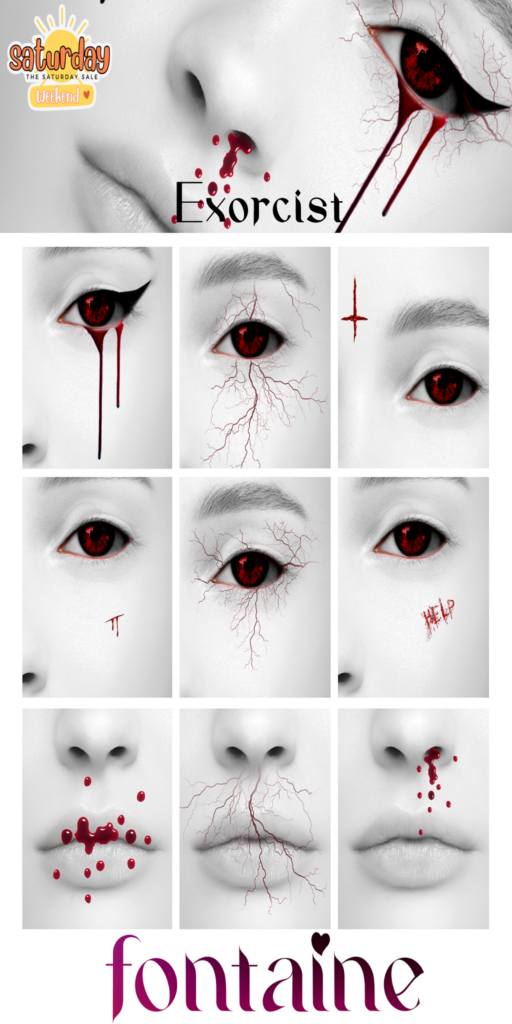 Exorcist Cosmetics - EvoX	&lt;a href=&quot;https://maps.secondlife.com/secondlife/VELOUR/66/140/83&quot; target=&quot;_blank&quot;&gt;Teleport&lt;/a&gt;