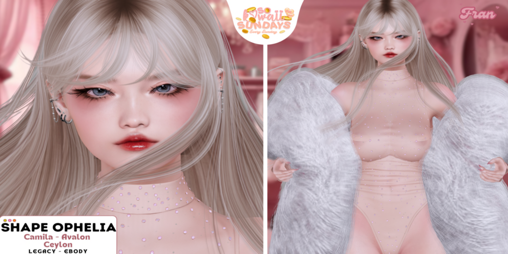 Ophelia Shape - EvoX Avalon/EvoX Camila/EvoX Ceylon/Legacy/Reborn	&lt;a href=&quot;https://maps.secondlife.com/secondlife/Town%20Blue%20Port/76/128/1872&quot; target=&quot;_blank&quot;&gt;Teleport&lt;/a&gt;