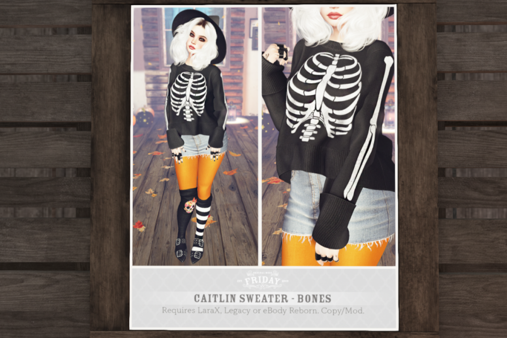 Caitlin Sweater (Bones) - Legacy/MaitreyaX/Reborn