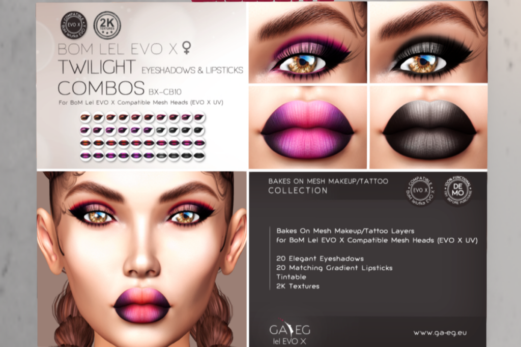 Twilight Combos Eyeshadow &amp; Lipstick - Evo/EvoX, L$380