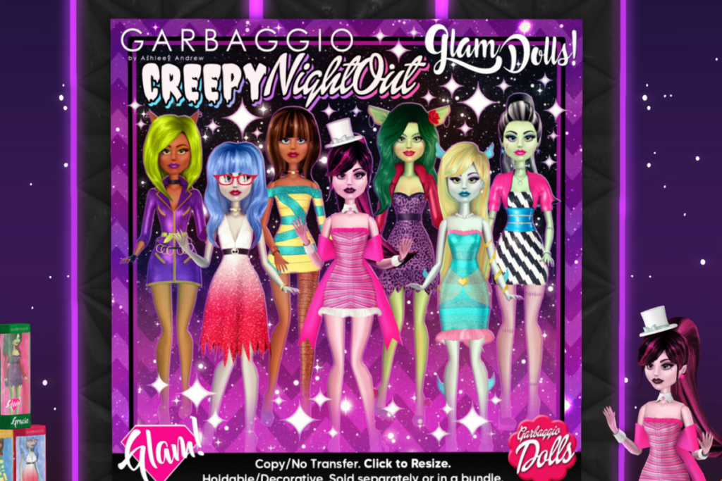 Creepy Night Out Dolls, L$249 each/L$1299 FP