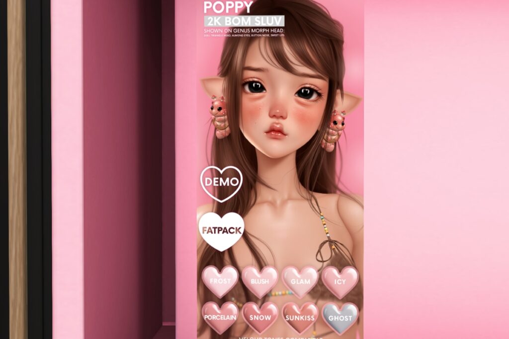 Poppy Skin - Genus, L$650 each/L$1750 FP