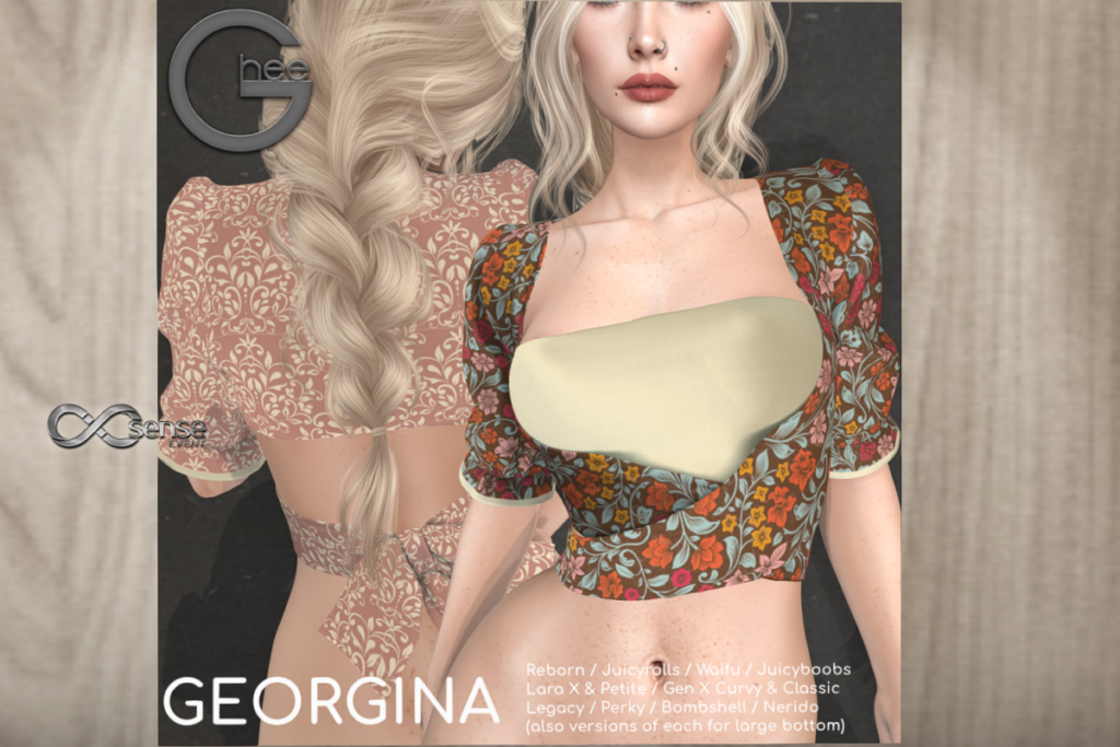 Georgina Top - GenX/Legacy/MaitreyaX/Reborn/+mods, L$229 each/L$500 FP