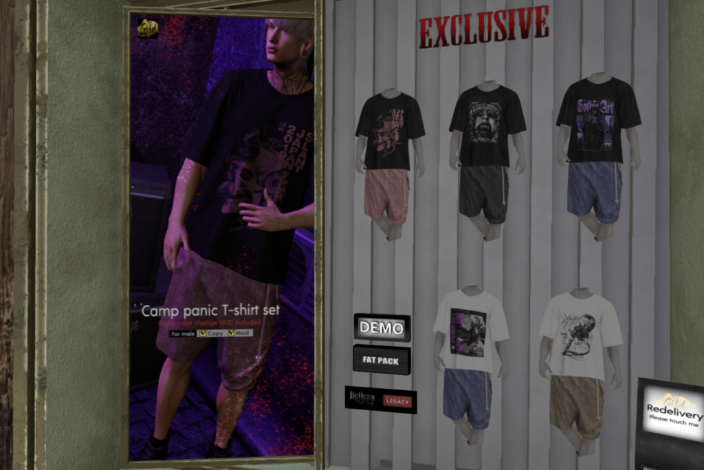 Camp Panic T-Shirt Set - Jake/Legacy/+mods, L$240 each/L$840 FP