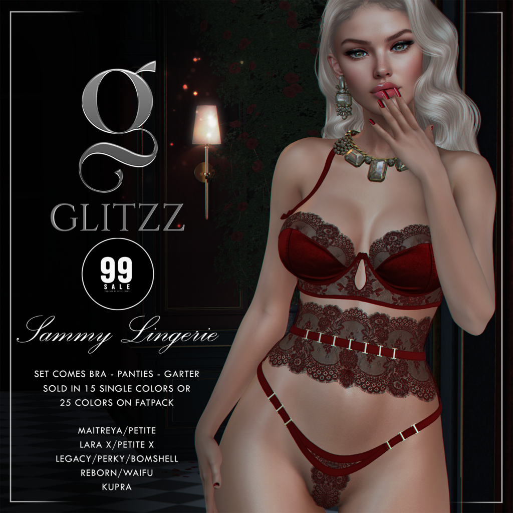 Sammy Lingerie - Inithium/Legacy/Maitreya/Reborn/+mods	&lt;a href=&quot;http://maps.secondlife.com/secondlife/Glitzz/167/125/403&quot; target=&quot;_blank&quot;&gt;Teleport&lt;/a&gt;
