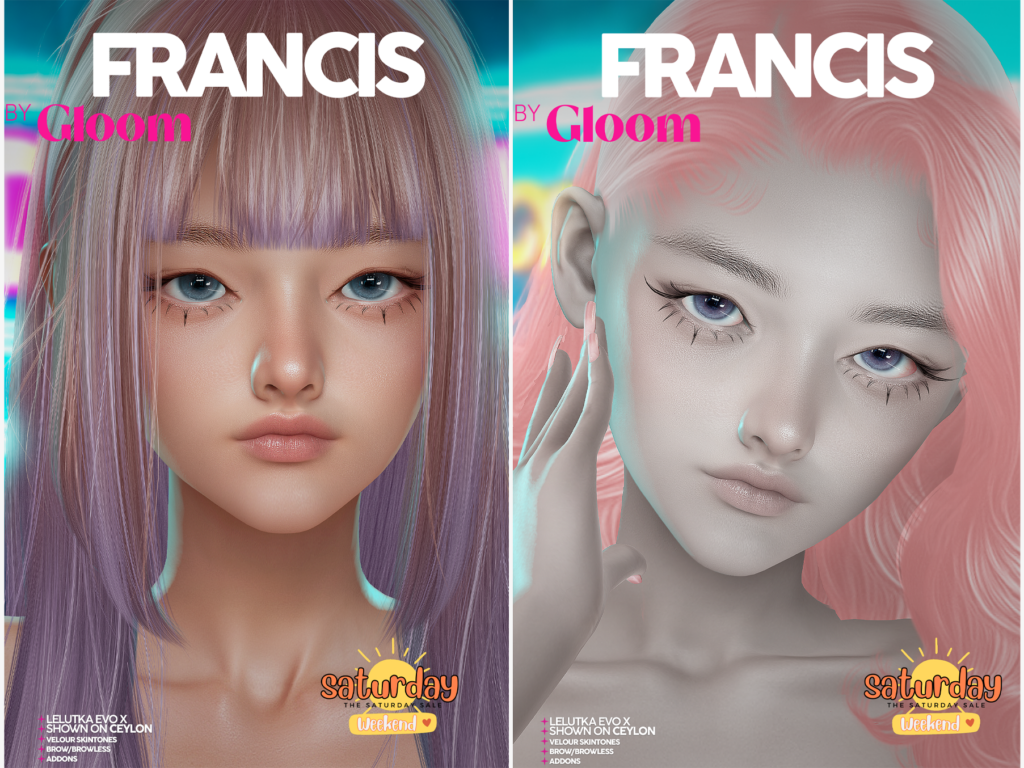 Francis Skin Human - EvoX | Francis Skin Fantasy - EvoX	&lt;a href=&quot;http://maps.secondlife.com/secondlife/Moonstar/134/168/44&quot; target=&quot;_blank&quot;&gt;Teleport&lt;/a&gt;