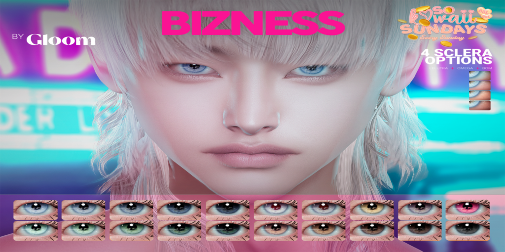 Bizness Eyes - BOM/EvoX/Omega	&lt;a href=&quot;http://maps.secondlife.com/secondlife/Moonstar/141/89/43&quot; target=&quot;_blank&quot;&gt;Teleport&lt;/a&gt;