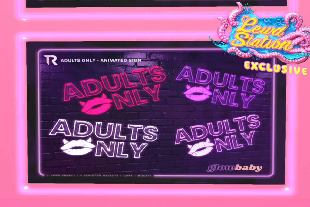 Adults Only Sign, L$250