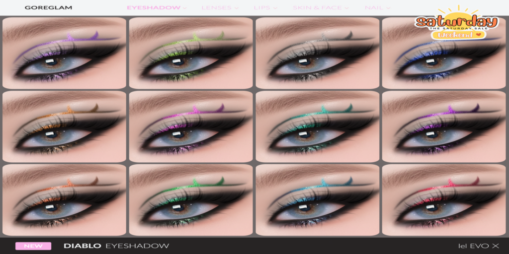 Diablo Eyeshadow - EvoX	&lt;a href=&quot;http://maps.secondlife.com/secondlife/Hidden%20Village/41/43/788&quot; target=&quot;_blank&quot;&gt;Teleport&lt;/a&gt;