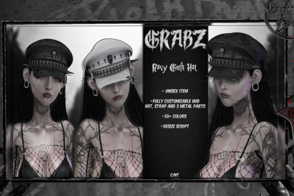 Goth Navy Hat, L$419