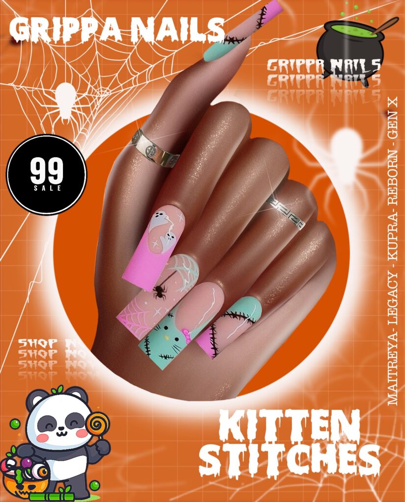 Kitten Stitches Nails - GenX/Inithium/Legacy/Maitreya/Reborn	&lt;a href=&quot;http://maps.secondlife.com/secondlife/Golden%20Marina/78/58/3029&quot; target=&quot;_blank&quot;&gt;Teleport&lt;/a&gt;