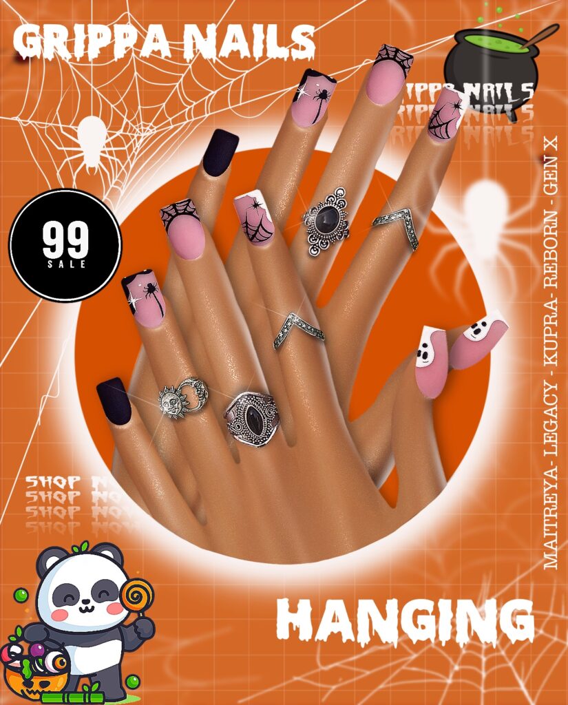 Hanging Nails - GenX/Inithium/Legacy/Maitreya/Reborn	&lt;a href=&quot;http://maps.secondlife.com/secondlife/Golden%20Marina/78/58/3029&quot; target=&quot;_blank&quot;&gt;Teleport&lt;/a&gt;