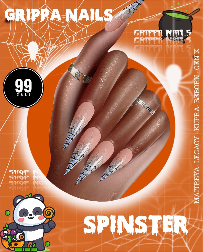 Spinster Nails - GenX/Inithium/Legacy/Maitreya/Reborn	&lt;a href=&quot;http://maps.secondlife.com/secondlife/Golden%20Marina/78/58/3029&quot; target=&quot;_blank&quot;&gt;Teleport&lt;/a&gt;