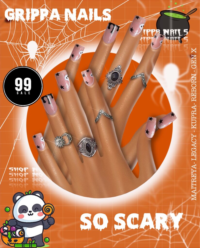 So Scary Nails - GenX/Inithium/Legacy/Maitreya/Reborn	&lt;a href=&quot;http://maps.secondlife.com/secondlife/Golden%20Marina/78/58/3029&quot; target=&quot;_blank&quot;&gt;Teleport&lt;/a&gt;