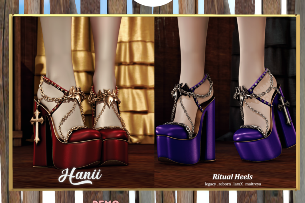 Ritual Heels -  - Legacy/Maitreya/Reborn/+mods, L$299 each/L$999 FP
