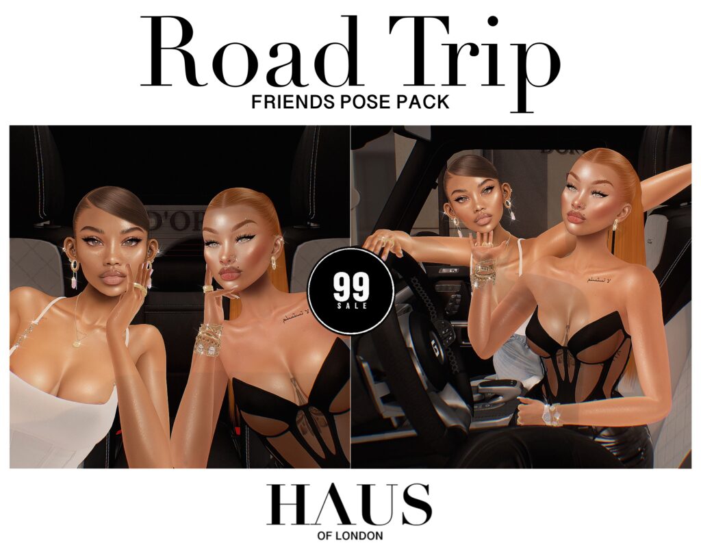 Road Trip Friends Poses	&lt;a href=&quot;http://maps.secondlife.com/secondlife/Golden%20Marina/67/59/3028&quot; target=&quot;_blank&quot;&gt;Teleport&lt;/a&gt;