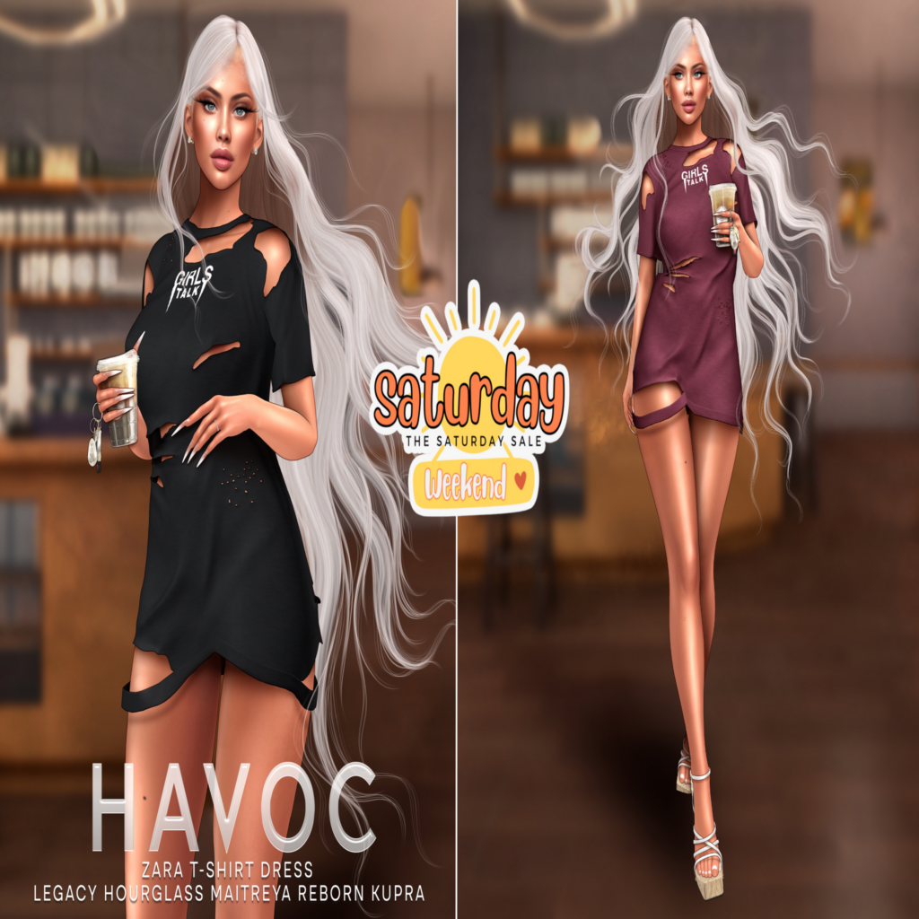 Zara T-Shirt Dress - Hourglass/Inithium/Legacy/Maitreya/Reborn	&lt;a href=&quot;http://maps.secondlife.com/secondlife/Baddie%20Bay/96/126/26&quot; target=&quot;_blank&quot;&gt;Teleport&lt;/a&gt;