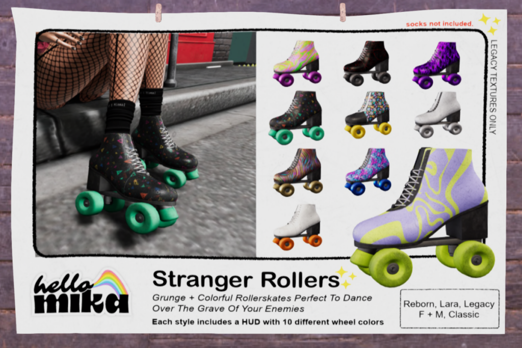 Stranger Rollers - Legacy F+M/Maitreya/Reborn, L$350 each