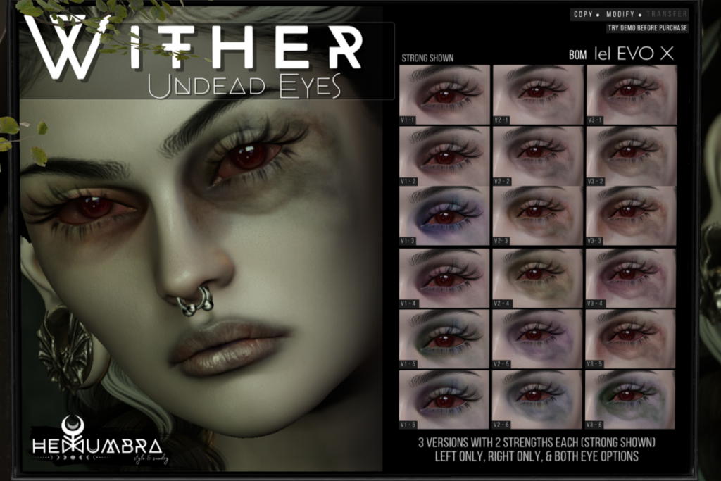 Wither Undead Eyeshadow - EvoX, L$140