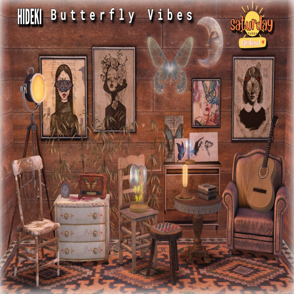 Butterfly Vibes Decor Set	&lt;a href=&quot;https://maps.secondlife.com/secondlife/Computer/102/218/1137&quot; target=&quot;_blank&quot;&gt;Teleport&lt;/a&gt;