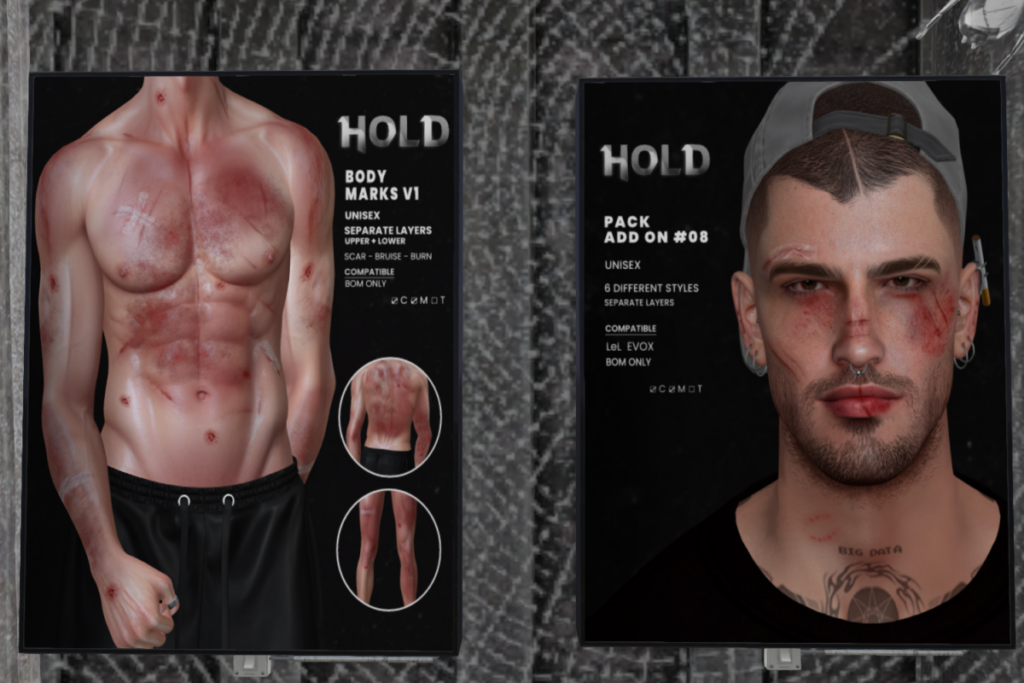 Body Marks v1 - BOM, L$80 | Pack Add On #88 - EvoX, L$80