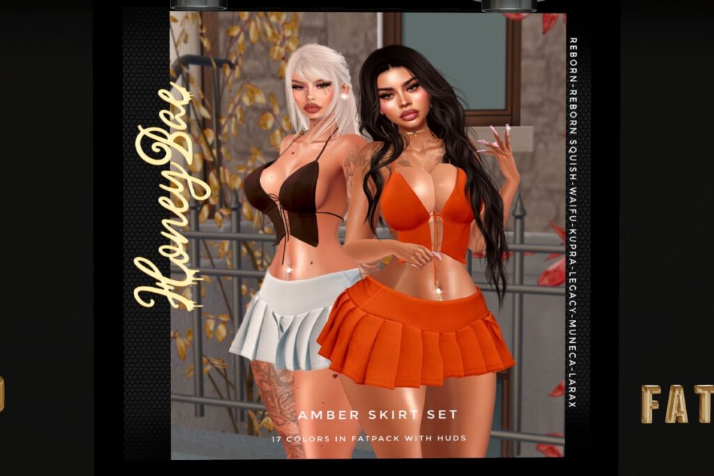 Amber Skirt Set - Inithium/Legacy/MaitreyaX/Reborn/Yentements/+mods, L$310 each/L$1299 FP
