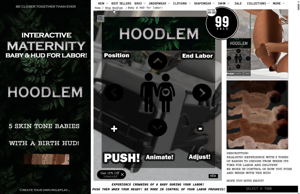 Labor HUD with Baby	&lt;a href=&quot;http://maps.secondlife.com/secondlife/Lowkey/123/85/25&quot; target=&quot;_blank&quot;&gt;Teleport&lt;/a&gt;