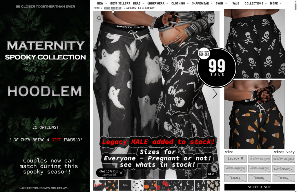 Spooky Collection Pants - Inithium/Legacy F+M/Reborn/+mods	&lt;a href=&quot;http://maps.secondlife.com/secondlife/Lowkey/123/85/25&quot; target=&quot;_blank&quot;&gt;Teleport&lt;/a&gt;
