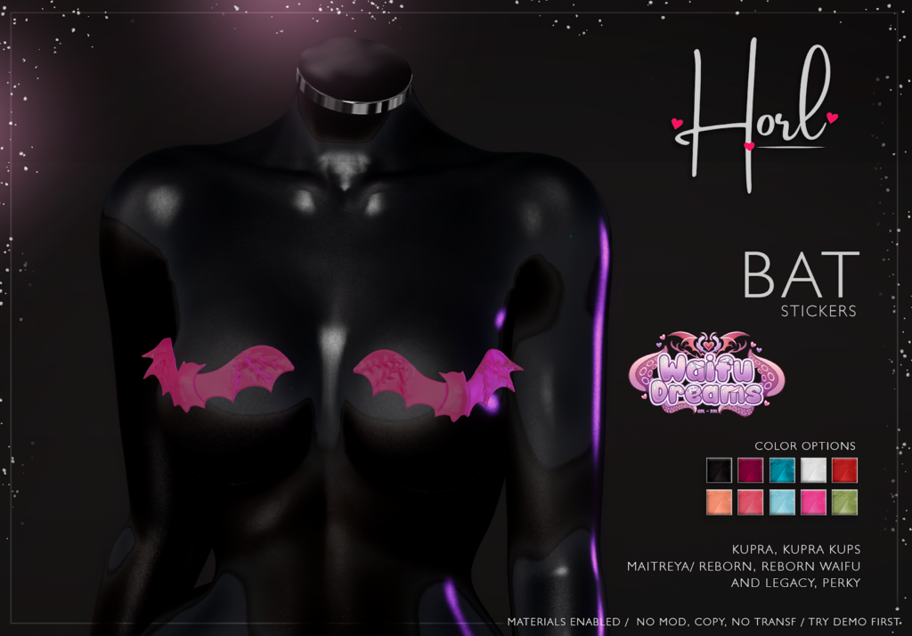 Bat Stickers - Inithium/Legacy/Maitreya/Reborn/+mods