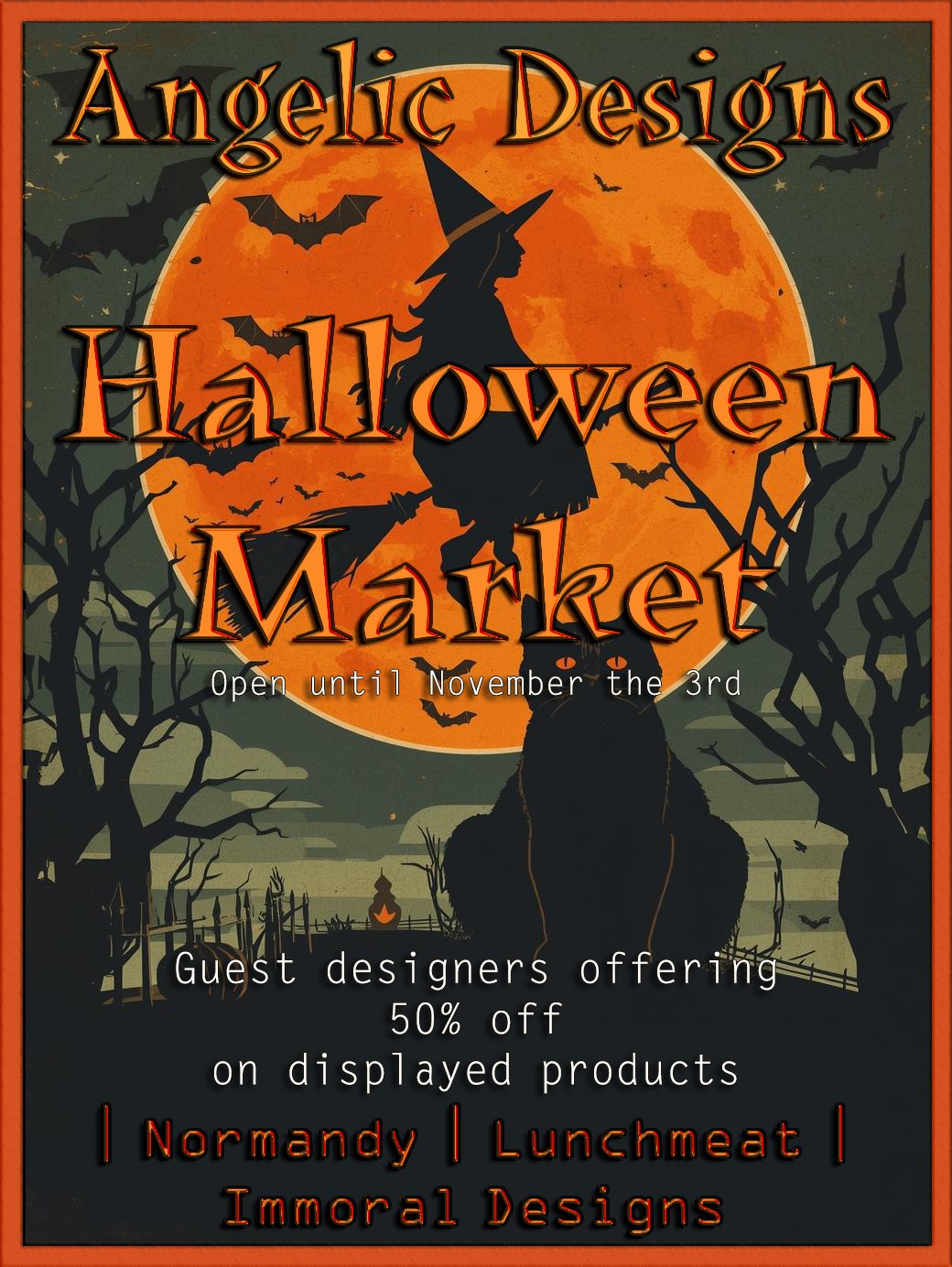 ANGELIC DESIGNS HALLOWEEN MARKET – SPOOKY DEALS TAKE FLIGHT!
