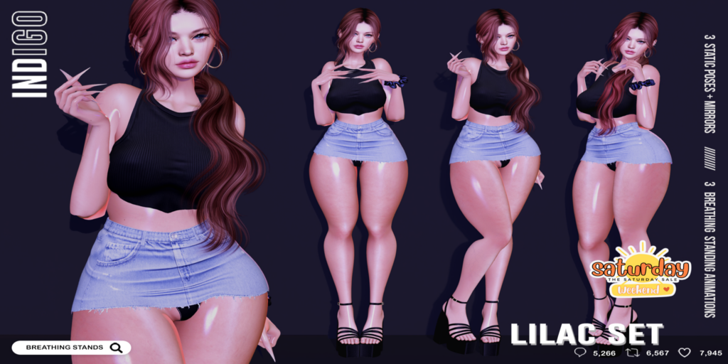 Lilac Poses	&lt;a href=&quot;http://maps.secondlife.com/secondlife/Palmetta/140/32/1698&quot; target=&quot;_blank&quot;&gt;Teleport&lt;/a&gt;