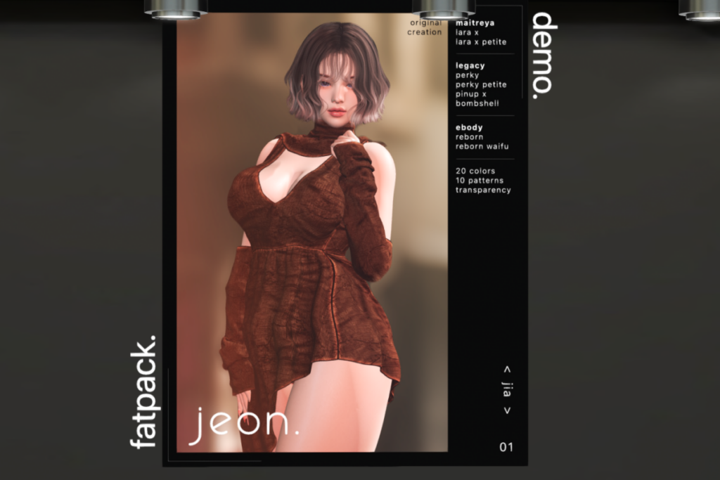 Jia Outfit - Legacy/MaitreyaX/Reborn/+mods, L$349 each/L$1399 FP