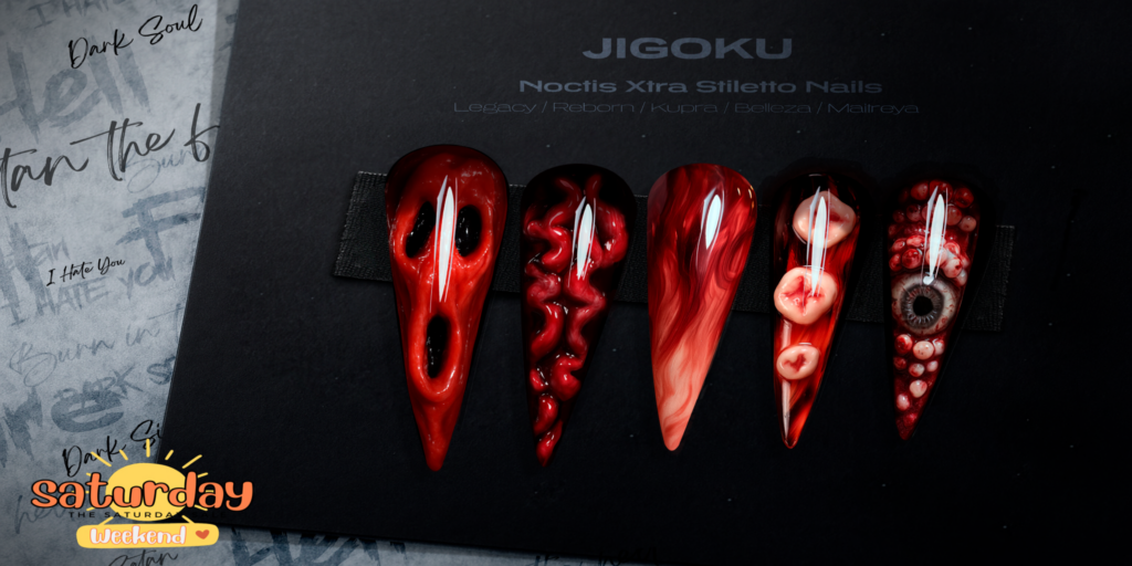Noctis Xtra Stiletto Nails - Belleza/Inithium/Legacy/Maitreya/Reborn	&lt;a href=&quot;http://maps.secondlife.com/secondlife/Honeywood%20Island/170/220/429&quot; target=&quot;_blank&quot;&gt;Teleport&lt;/a&gt;