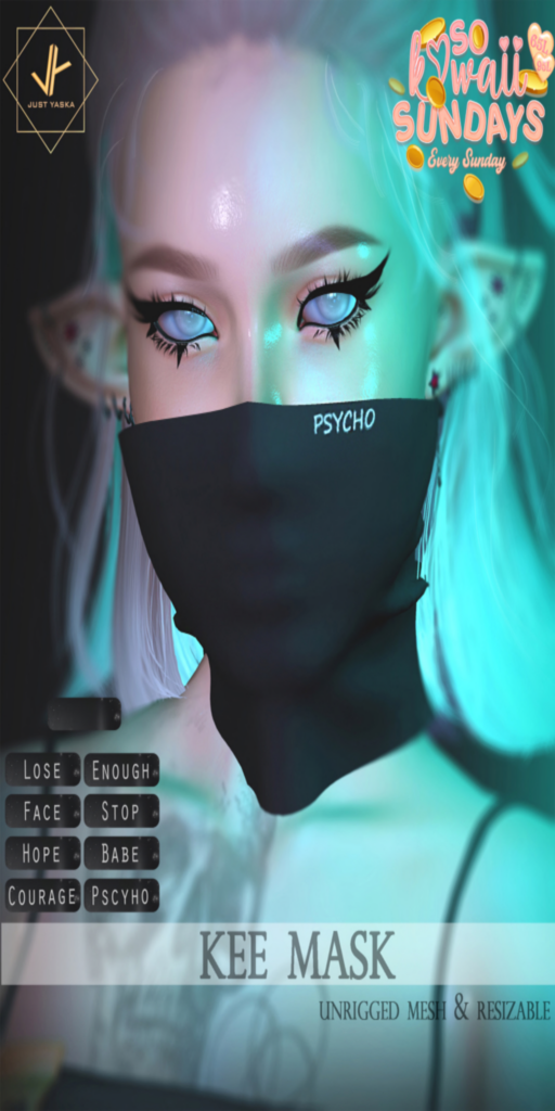 Kee Mask	&lt;a href=&quot;http://maps.secondlife.com/secondlife/Cobra/237/30/2001&quot; target=&quot;_blank&quot;&gt;Teleport&lt;/a&gt;