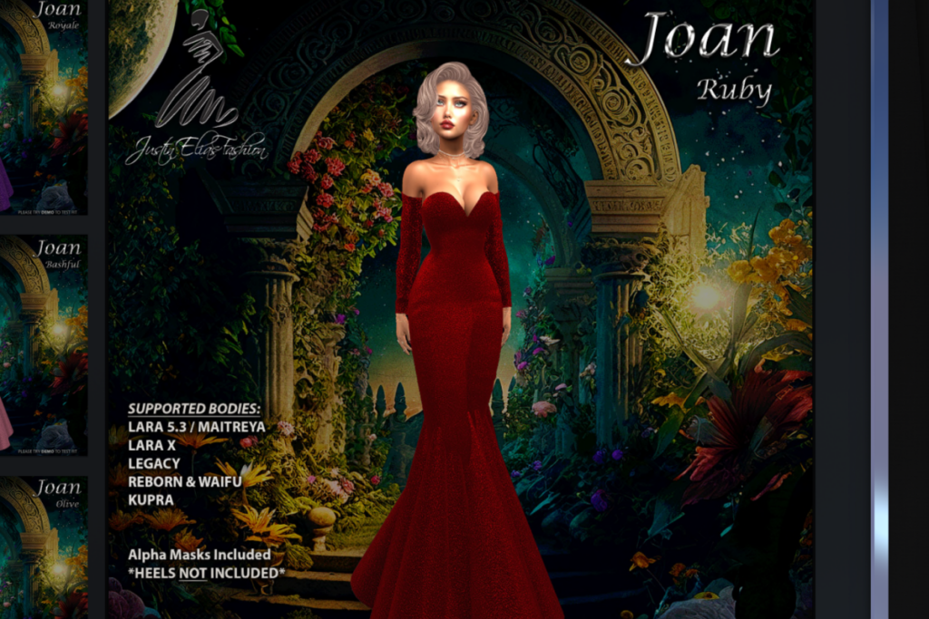 Joan Gown - Inithium/Legacy/Maitreya/Reborn/+mods, L$420 each/1499 FP