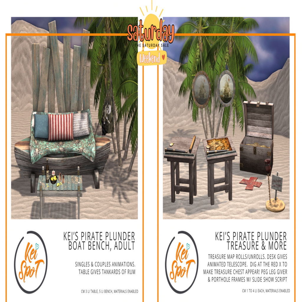 Pirate Plunder Boat Bench | Pirate Plunder Treasure	&lt;a href=&quot;http://maps.secondlife.com/secondlife/Hardrada/90/104/3801&quot; target=&quot;_blank&quot;&gt;Teleport&lt;/a&gt;