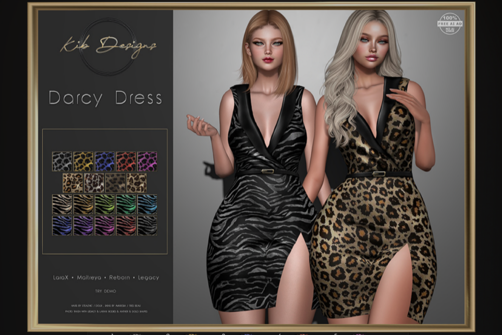 Darcy Dress- Legacy/Maitreya/Reborn/+mods, L$99 each/L$630 FP