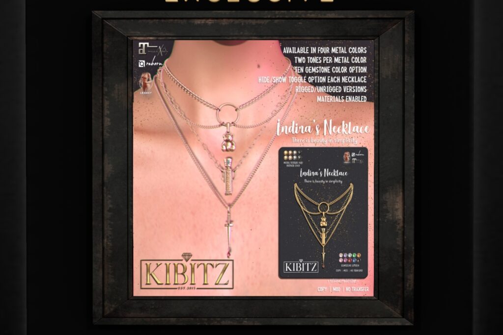 Indira&#039;s Necklace - Legacy/Maitreya/Reborn/unrigged, L$289 each/L$867 FP