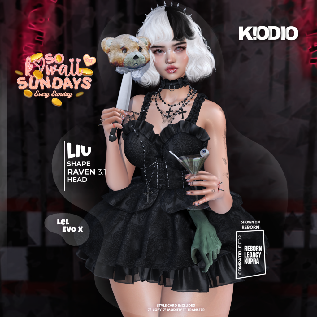 Liu Shape - EvoX Raven/Inithium/Legacy/Reborn	&lt;a href=&quot;http://maps.secondlife.com/secondlife/Esterwind/159/157/739&quot; target=&quot;_blank&quot;&gt;Teleport&lt;/a&gt;