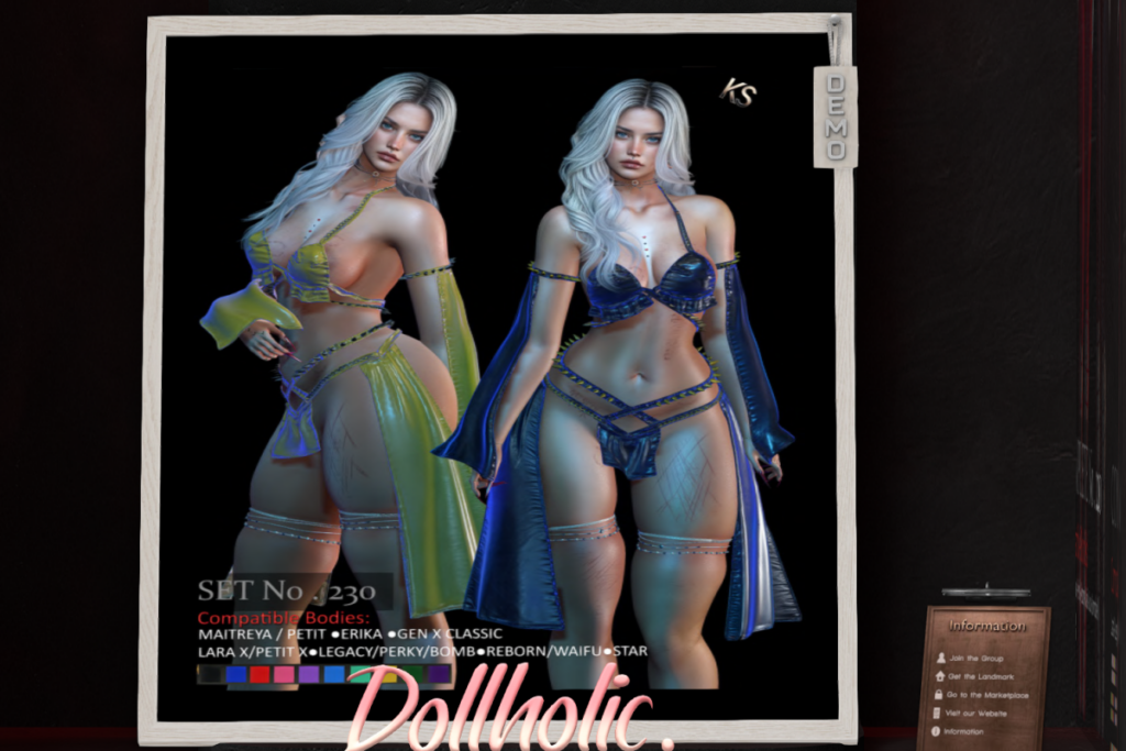 Set No 230 - Erika/Gen X Classic/Legacy/MaitreyaX/Reborn/Star/+mods, L$299