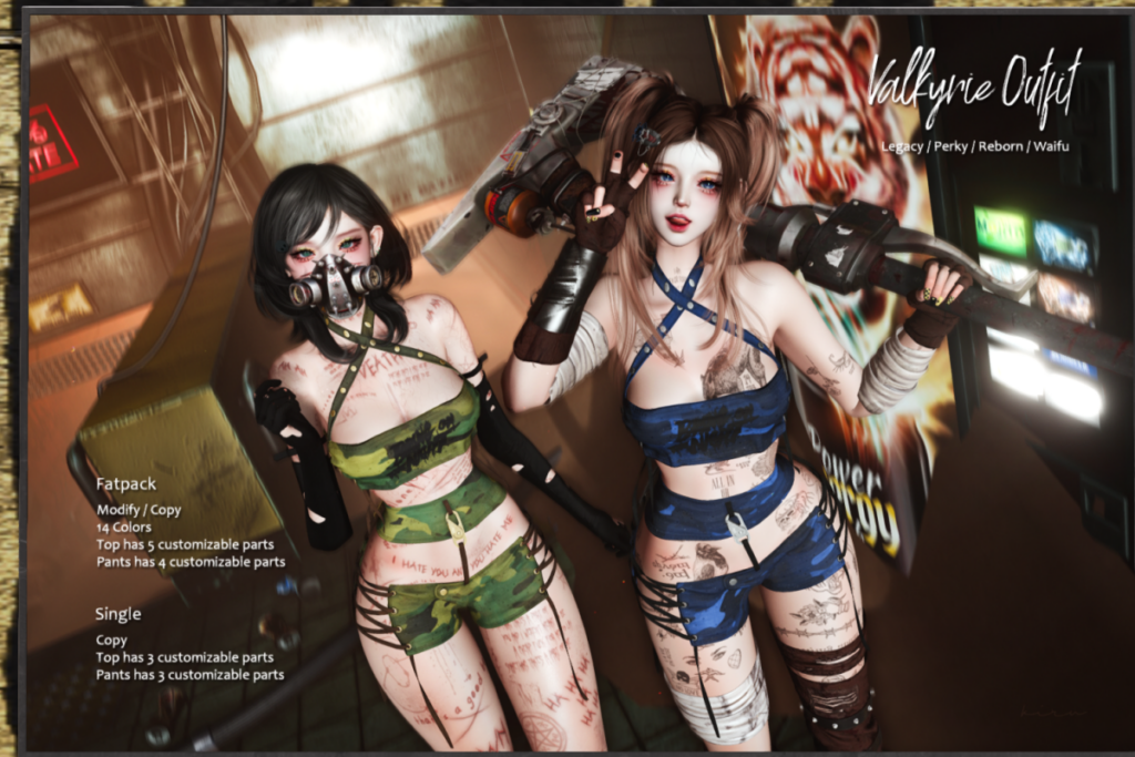 Valkyrie Top &amp; Pants, L$260 each/L$1200 each FP