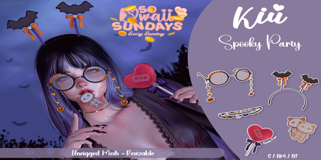 Spooky Party Accessories	&lt;a href=&quot;http://maps.secondlife.com/secondlife/Berwick%20Land/47/97/988&quot; target=&quot;_blank&quot;&gt;Teleport&lt;/a&gt;