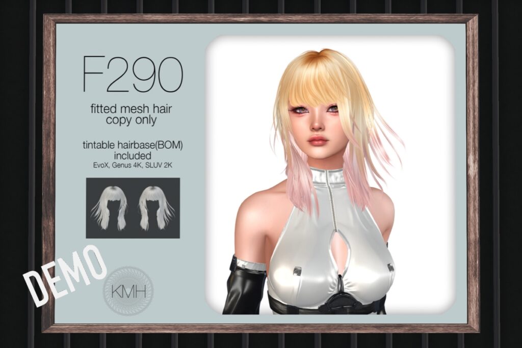 F290 Hairstyle &amp; Hairbase - BOM/EvoX/Genus, L$325 each/L$550 FP