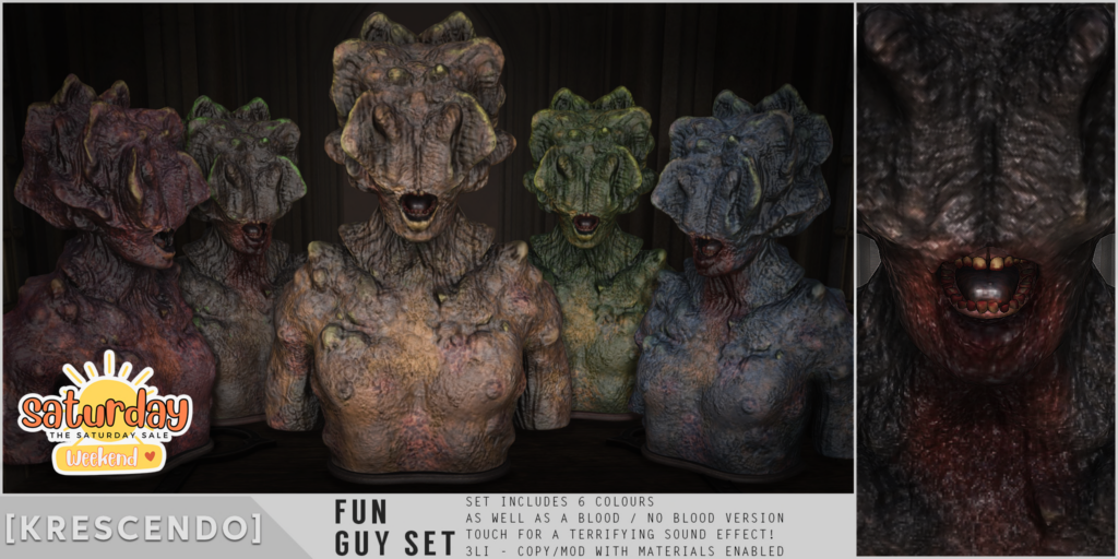 Fun Guy Decor Set	&lt;a href=&quot;http://maps.secondlife.com/secondlife/SkyBeam%20Hideaway/200/203/4022&quot; target=&quot;_blank&quot;&gt;Teleport&lt;/a&gt;