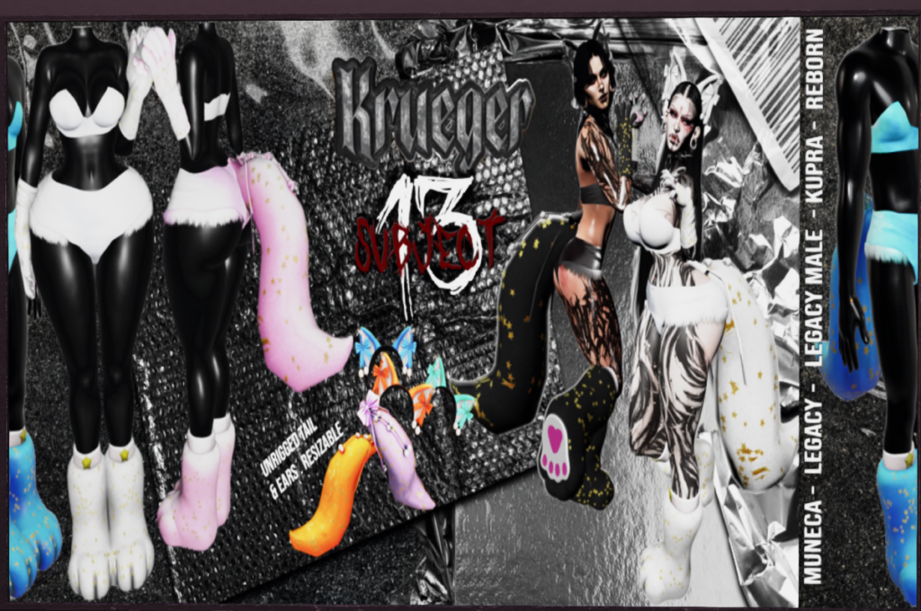 Kitty Top, Shorts, Boots, Tail, Paws, &amp; Ears -  Inithium/Legacy/Reborn/Yentements/+mods, L$199-250 Each