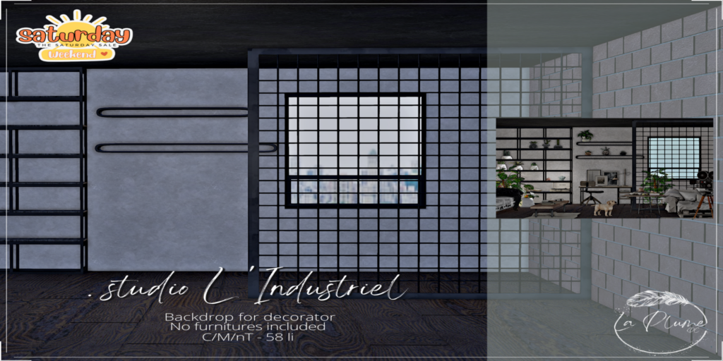 Studio L&#039;Industriel Backdrop	&lt;a href=&quot;http://maps.secondlife.com/secondlife/Bilby/209/78/70&quot; target=&quot;_blank&quot;&gt;Teleport&lt;/a&gt;