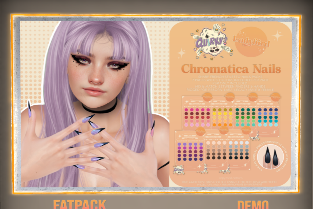 Chromatica Nail Set - Legacy F+M/Maitreya/Reborn, L$199 each/L$699 FP