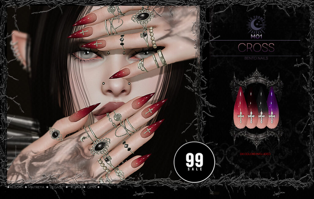 M01 Cross - GenX/Inithium/Legacy/Maitreya/Reborn	&lt;a href=&quot;http://maps.secondlife.com/secondlife/Flamingo%20District/208/76/2203&quot; target=&quot;_blank&quot;&gt;Teleport&lt;/a&gt;