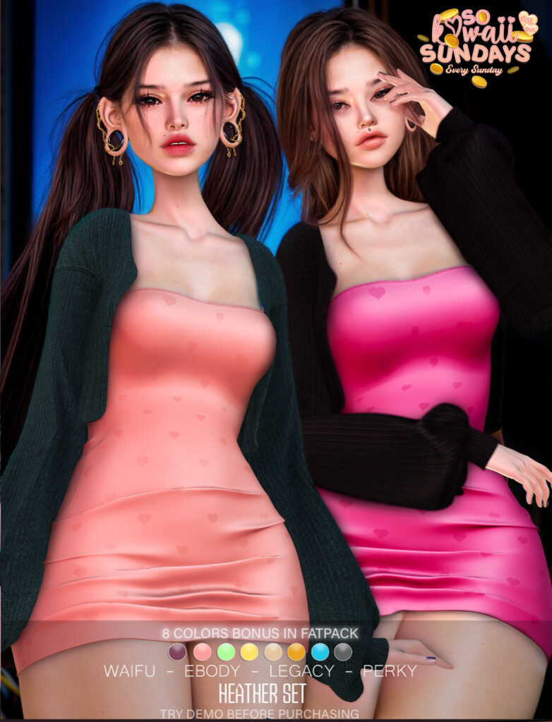 Heather Set - Legacy/Reborn/+mods	&lt;a href=&quot;http://maps.secondlife.com/secondlife/Crystal%20Isle/127/125/60&quot; target=&quot;_blank&quot;&gt;Teleport&lt;/a&gt;